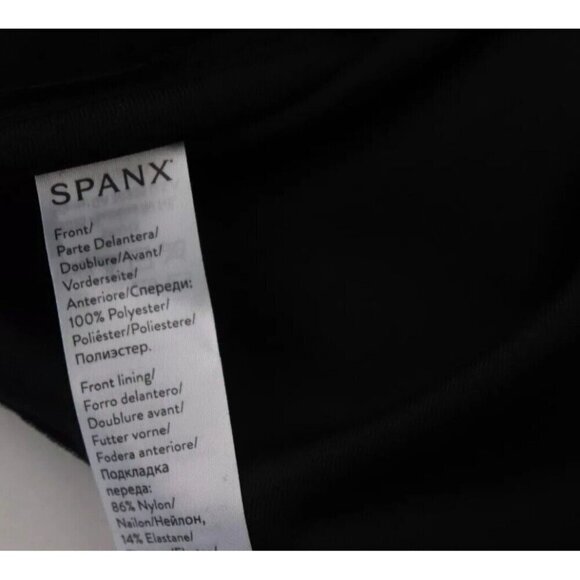 Spanx Women's Large Black Faux Leather Sequin Leggings High Waisted 20189R - Picture 9 of 9